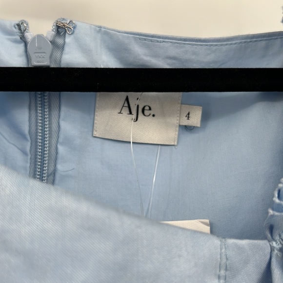 Aje Chateau Cut Out Mini Dress in Sky Blue - Picture 8 of 13